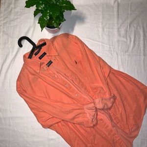 Nautica orange button down shirt
